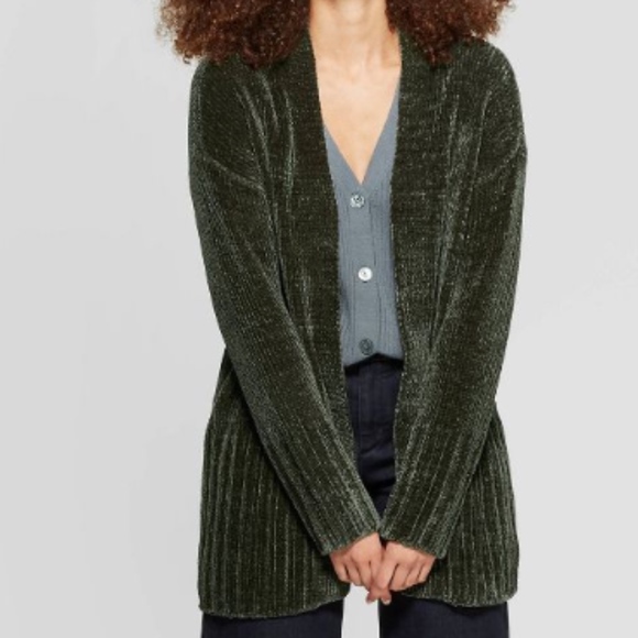 Long Sleeve Ribknit Cuff Chenille 